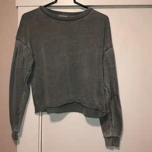 AMERICAN EAGLE green crop sweatshirt